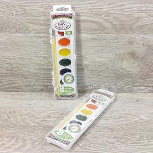 Royal Langnickel Watercolor Set 8 Washable Semi-Moist Water Color W/Brush Kit